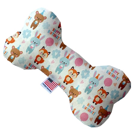 Mirage Pet Products Birthday Buddies Canvas Bone Dog Toy 10 in. 1203-CTYBN10